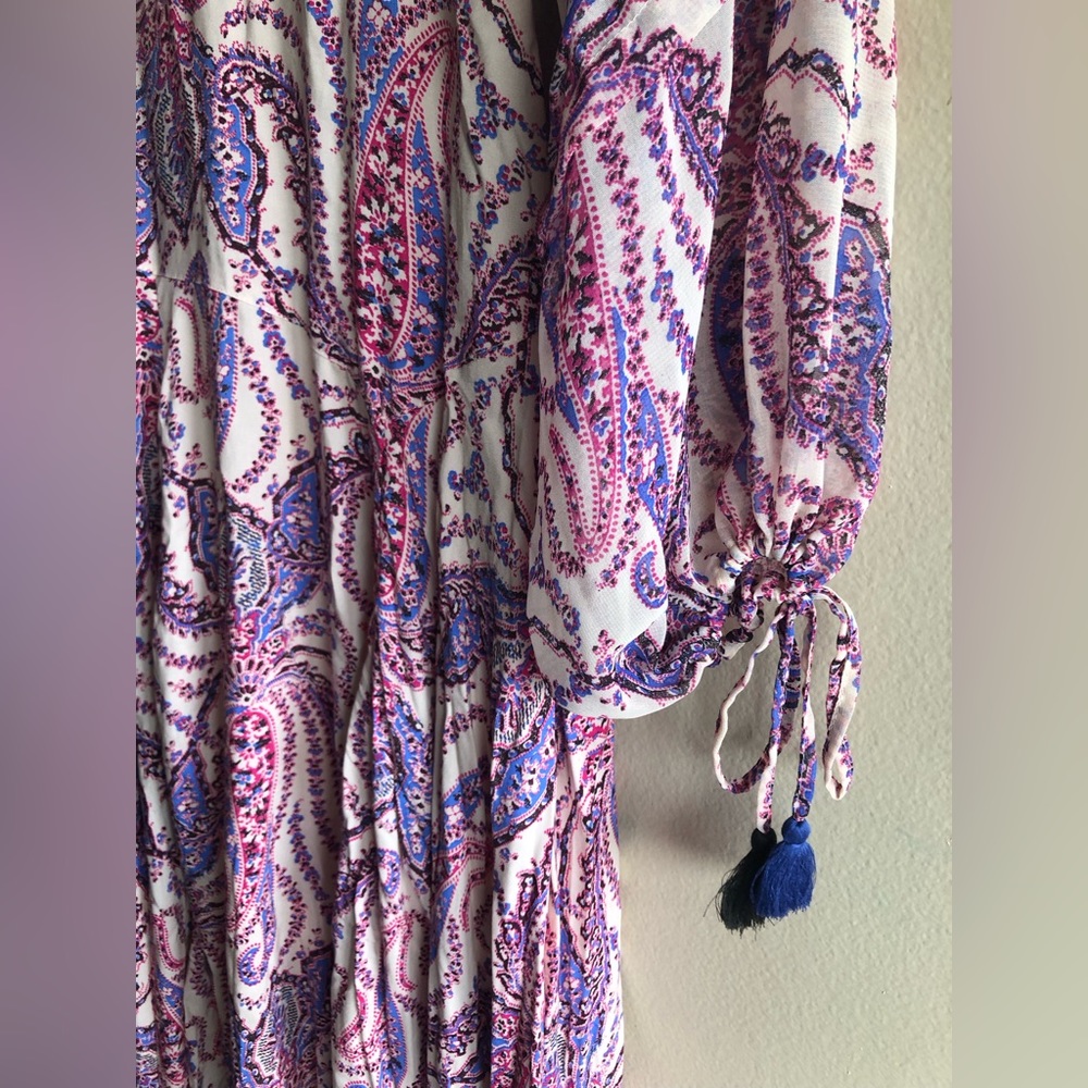 NEW Free People Women Mirage boho printed maxi dress pink Size 0 - Picture 10 of 16